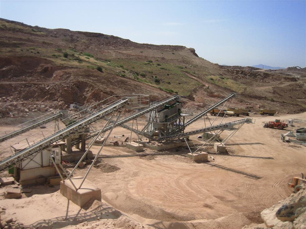 Algeria 200tph limestone aggregate combined crushing and screening station