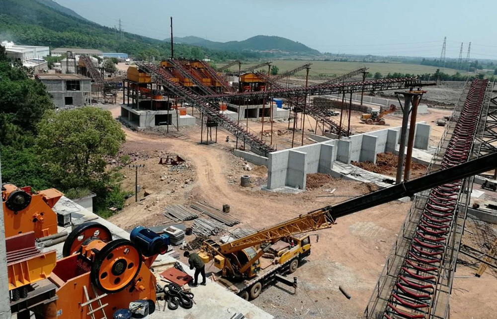 500tph Cobblestone Aggregate Sand Making Combined Crushing and Screening Station in Anhui, China